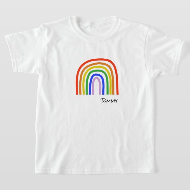 Camiseta Niños artesanos arcoiris nombran diversión colorid (Distribución)