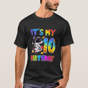 Camiseta Niños Astronauta Chica De Nacimiento Cuatro Años