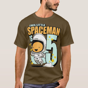 Camiseta Niños astronauta de cumpleaños de 5 años de edad