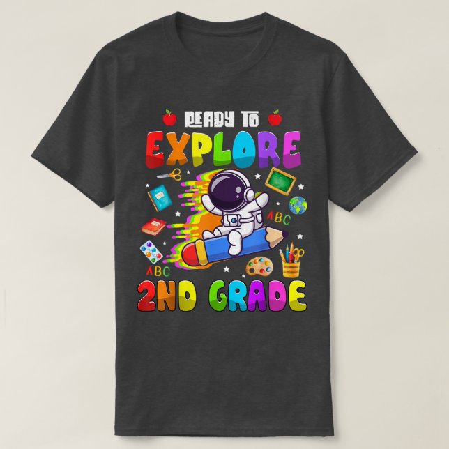 Camiseta Niños astronautas Chicas listos para explorar la 2 (Diseño del anverso)