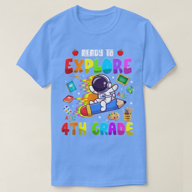 Camiseta Niños astronautas Chicas listos para explorar la 4 (Diseño del anverso)