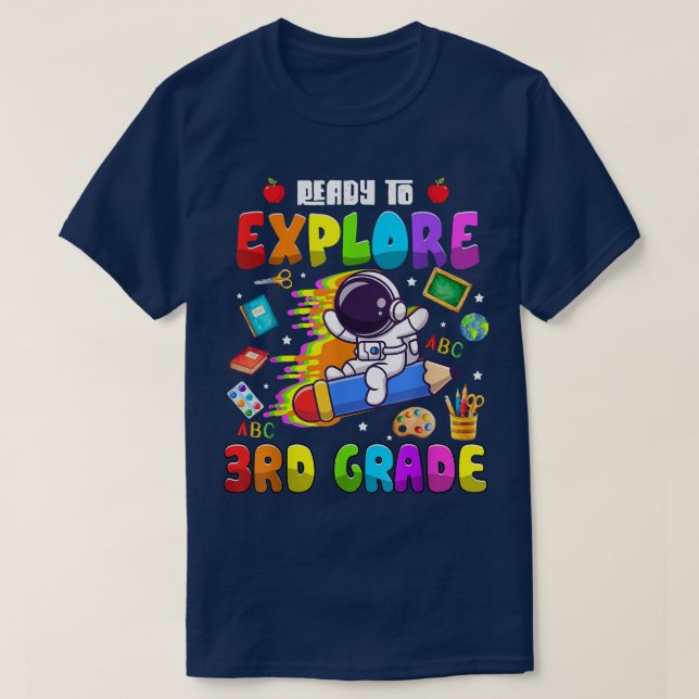 Camiseta Niños astronautas Chicas listos para explorar la t (Diseño del anverso)