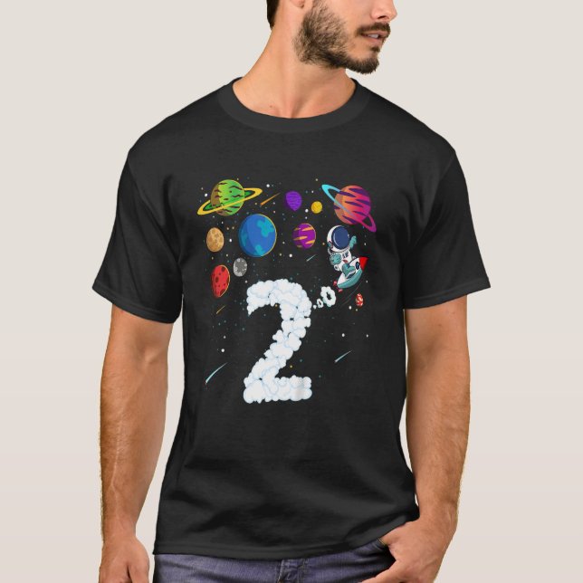 Camiseta Niños astronautas de 2 años de edad (Anverso)