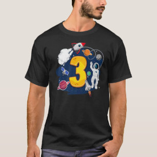 Camiseta Niños Astronautas de 3 años Tercer nacimiento
