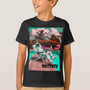 CAMISETA NIÑOS ASTRONAUTAS PERSONALIZADOS RELAJADOS 