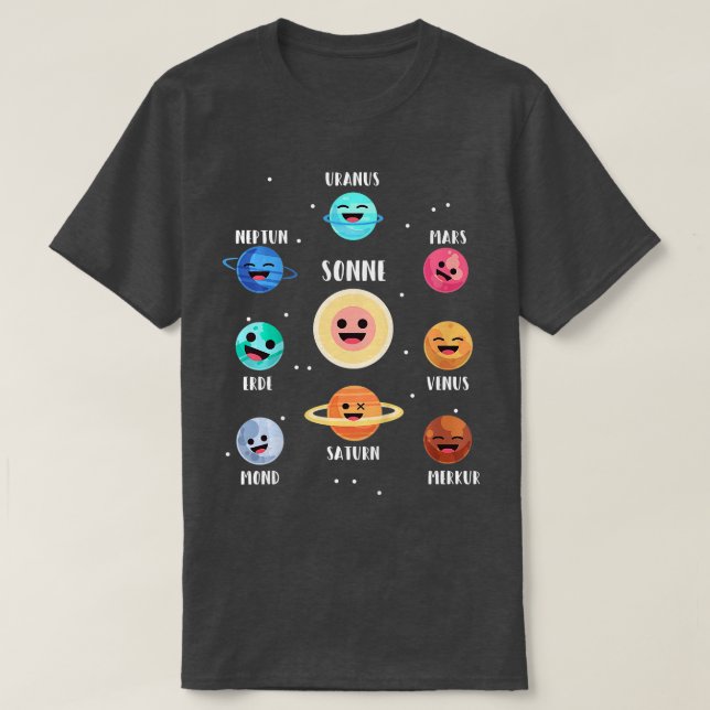 Camiseta Niños Astronautas Planetas espaciales Galaxy Espac (Diseño del anverso)