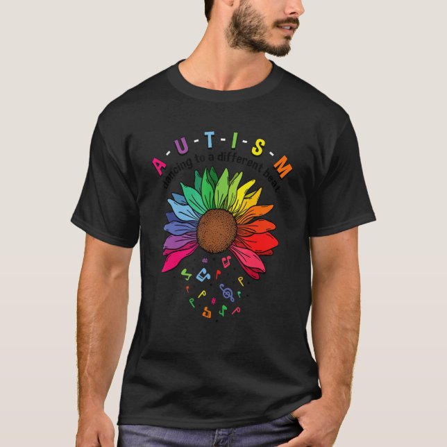 Camiseta Niños Autistas Autismo Bailando A Un Golpe Diferen (Anverso)