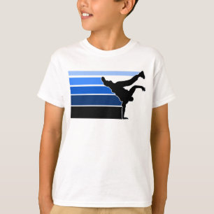 Camiseta Niños azules del negro de la pendiente de BBOY
