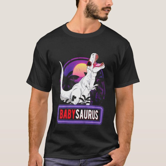 Camiseta Niños Babysaurus T Rex Dinosaurio Bebé Saurus Fami (Anverso)
