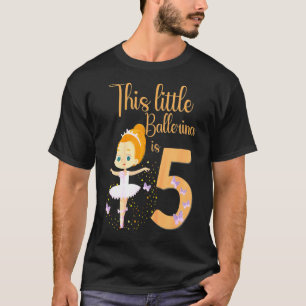 Camiseta Niños Ballerina 5 Años Fiesta de Cumpleaños Tema 5