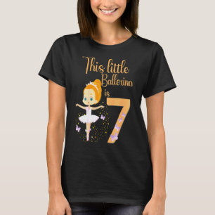 Camiseta Niños Ballerina Tema de la Séptima Fiesta de Cumpl