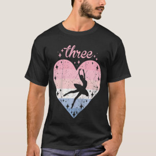 Camiseta Niños Ballet Cute de 3 años Chica de cumpleaños 3B