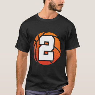 Camiseta Niños Baloncesto Cumpleaños Número 2 Para Niños De