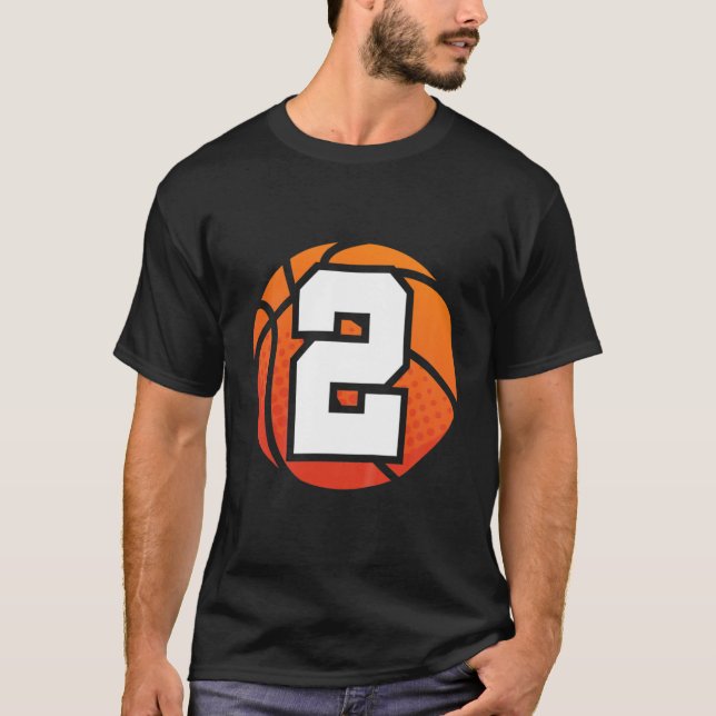 Camiseta Niños Baloncesto Cumpleaños Número 2 Para Niños De (Anverso)