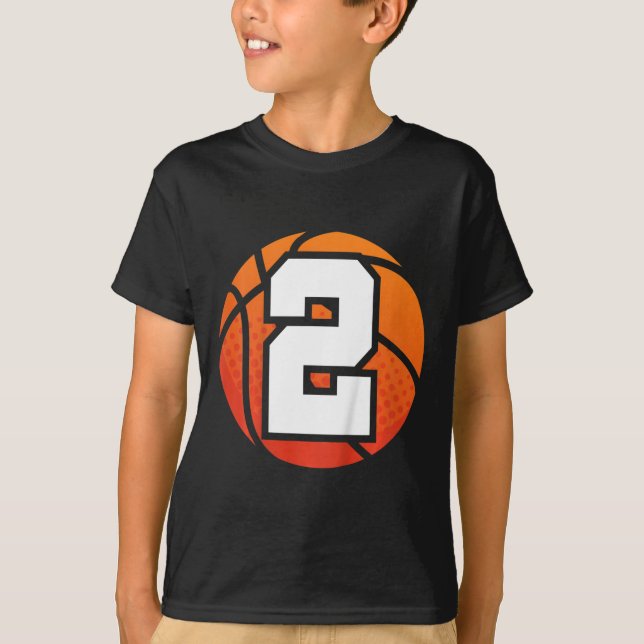 Camiseta Niños Baloncesto Cumpleaños número 2 para Ol de do (Anverso)