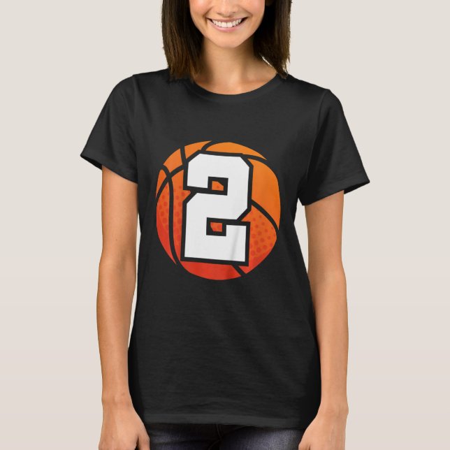Camiseta Niños Baloncesto Cumpleaños número 2 para Ol de do (Anverso)
