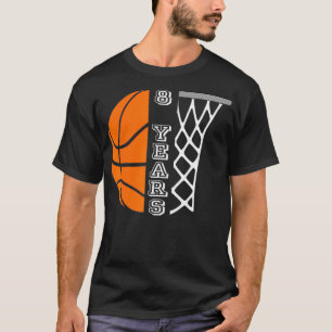Camiseta Niños Baloncesto Cumpleaños Para Niños Regalo De 8