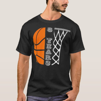 Camiseta Niños Baloncesto Cumpleaños Para Niños Regalo De 8