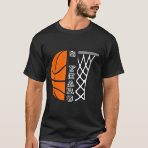 Camiseta Niños Baloncesto Cumpleaños Para Niños Regalo De 8