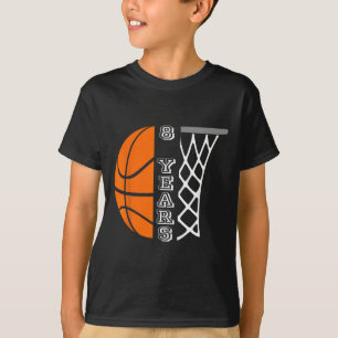 Camiseta Niños Baloncesto Cumpleaños Para Niños Regalo De 8