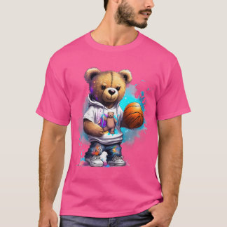 Camiseta Niños Baloncesto Niños Teddy Bear Gráfico
