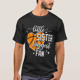 Camiseta Niños Baloncesto Pequeña Hermana Mayor fan Cute Ba