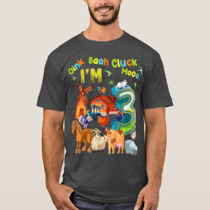Camiseta Niños Barnyard 3er cumpleaños Granja animales 3 añ
