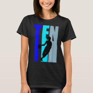 Camiseta Niños Basketball 10 cumpleaños niños Chicas retro 