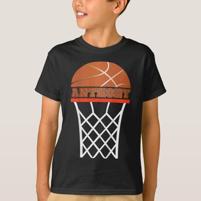 Camiseta Niños Basketball Anthony Nombre Personalizado Rega (Anverso)