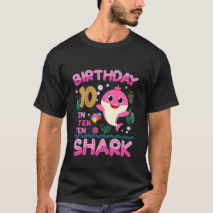 Camiseta Niños Bebé Cute Tiburón 10 Años Chica 10 Años
