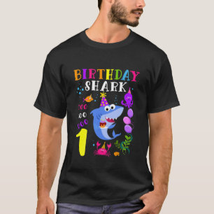 Camiseta Niños Bebé Cute Tiburón Primer Niño Chica 1 Año