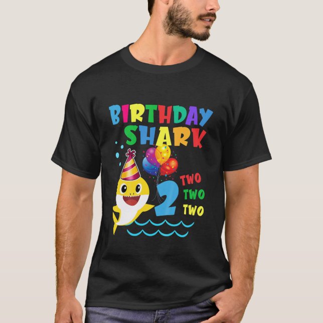 Camiseta Niños Bebé Cute Tiburón Segundo Nacimiento Niño Ch (Anverso)