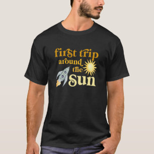 Camiseta Niños Bebé Espacio Exterior Primer Arou de Viaje d