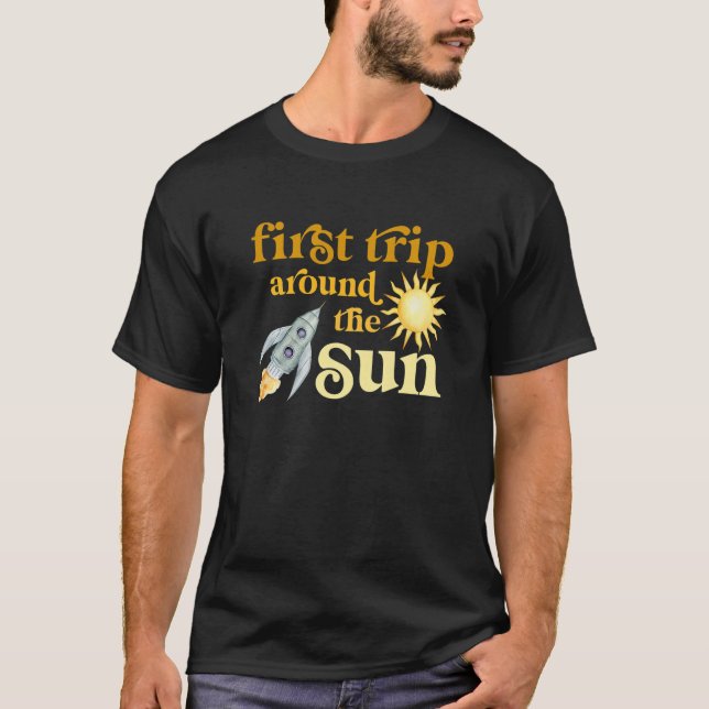 Camiseta Niños Bebé Espacio Exterior Primer Arou de Viaje d (Anverso)