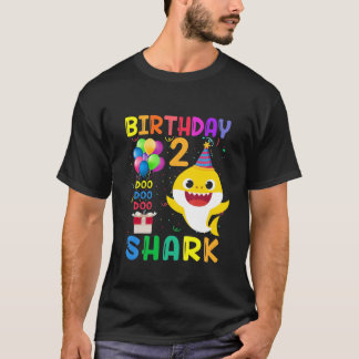 Camiseta Niños bebé lindo tiburón niño cumpleaños de dos añ