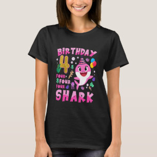 Camiseta Niños bebé tacita tiburón cuarto Chica de cumpleañ