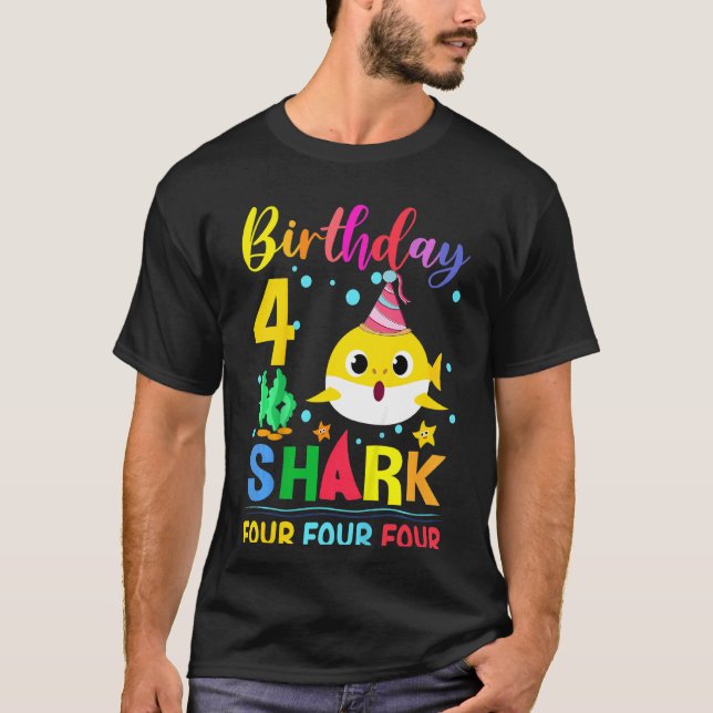 Camiseta Niños bebé tacita tiburón cuarto Chica de cumpleañ (Anverso)