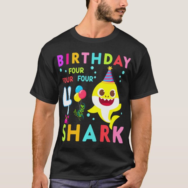 Camiseta Niños bebé tacita tiburón tercer cumpleaños Chica  (Anverso)