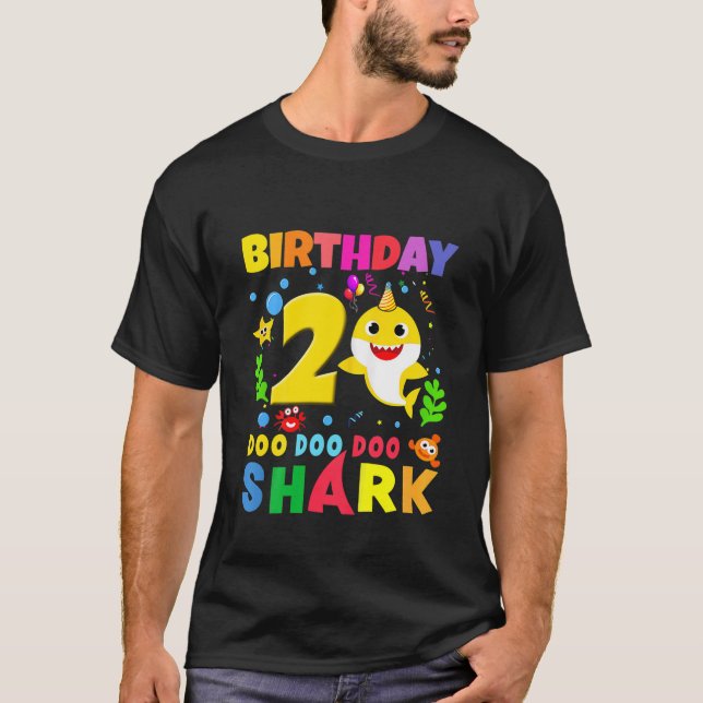 Camiseta Niños Bebé Tiburón Segundo Nacimiento Niño Chica D (Anverso)