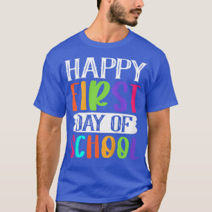 Camiseta Niños Bebés Muchacha Bebé Feliz Primer Día Escolar