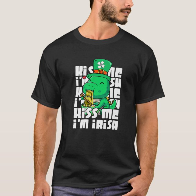Camiseta Niños béenme, soy irlandés, un rico dinosaurio (Anverso)