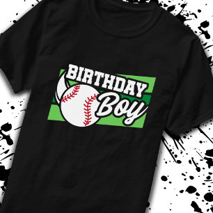 Camiseta Niños Béisbol Fiesta de Cumpleaños