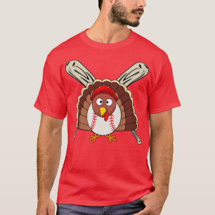 Camiseta Niños Béisbol Turquía Acción de Gracias por los ch