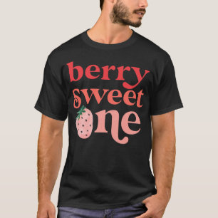 Camiseta Niños Berry Sweet One Strawberry First Birthday Da