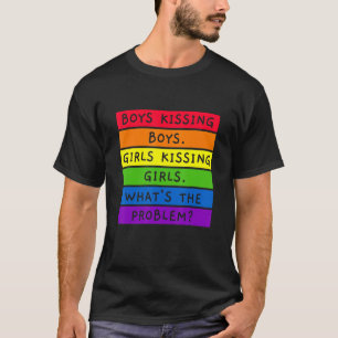 Camiseta Niños besando a Chicas besando a Chicas LGBTQIA+ C
