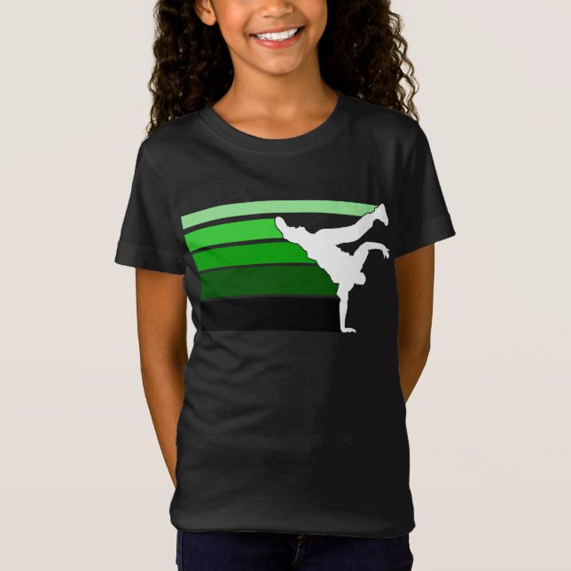 Camiseta Niños blancos del grn de la pendiente de BBOY (Anverso)