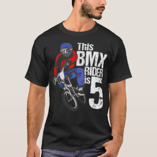 Camiseta Niños BMX de 5 años Fiesta de cumpleaños 5 dirhams