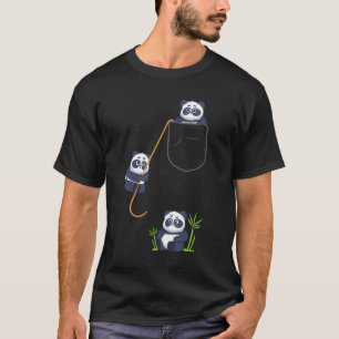 Camiseta Niños Bolsillo Animal Panda Ropa de oso Regalo de