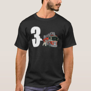 Camiseta Niños bomberos 3 cumpleaños niño niño niño niño ni