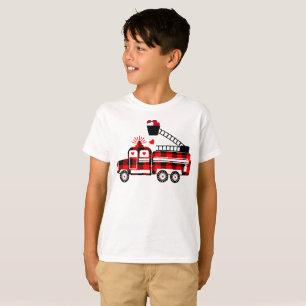 Camiseta Niños Bomberos Camiones Búfalo Plactaron Corazón S